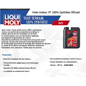 Huile moto 4L lIQUI MOLY 10W50 4T synth Offroad race