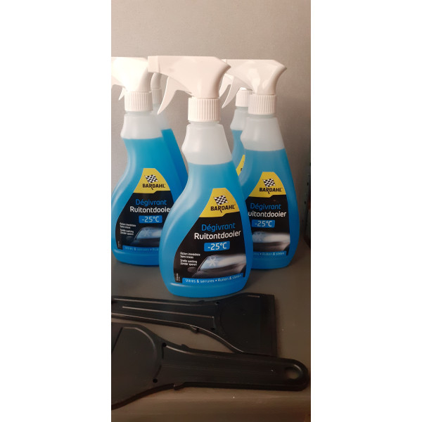 Degivrant  pare brise et serrure bardahl 500ml -25°c +Grattoir gratuit