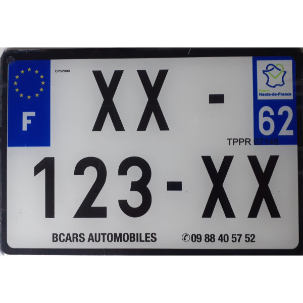 Plaque immatriculation CARRE