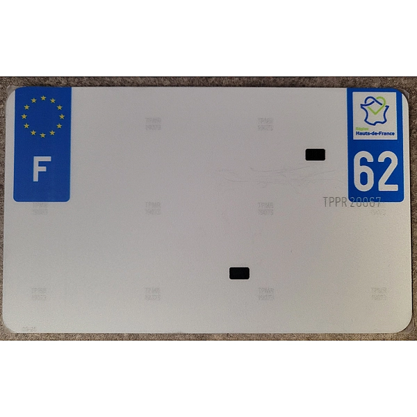 Plaque d'immatriculation Alizé Carré Dept62