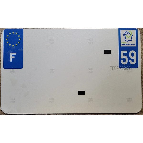 Plaque d'immatriculation Alizé MOTO Dept59